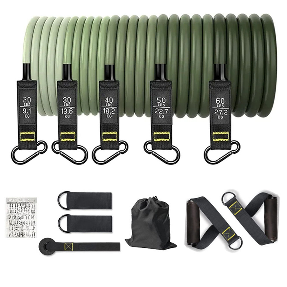 Home Gym Routine - Resistance Bands Set Tension Pull Rope