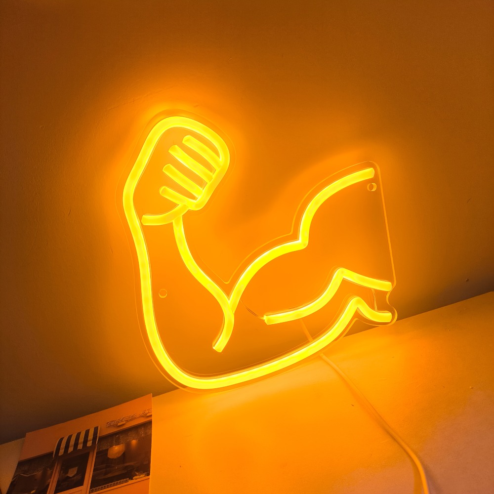 Fitness Motivation Light - Mus - огляд і ціна Home Gym Neon Sign