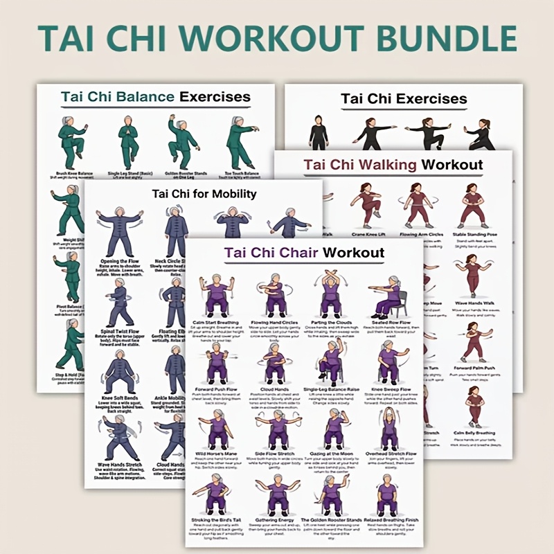 A4 Size 5pcs Tai Chi Workout S - огляд і ціна Home Gym Routine